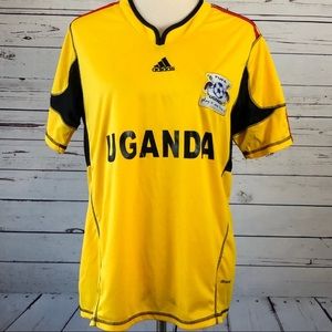 Adidas Climacool Uganda Large Soccer Jersey Gold